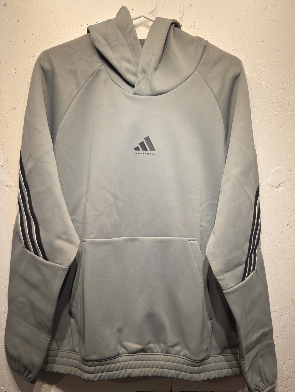 *NEW* Adidas ClimaWarm Fleece Hoodie - Grey & Black (Large)